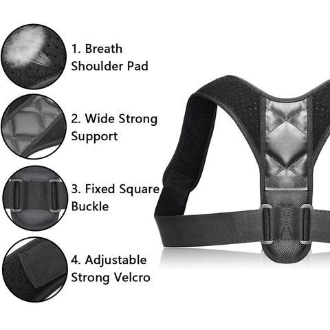 Adjustable Posture Corrector Back Support Strap Brace Shoulder Spine Support Lumbar Posture Orthopedic Belt Adjustable Posture Corrector Back Support Strap Brace Shoulder Spine Support Lumbar Posture Orthopedic Belt